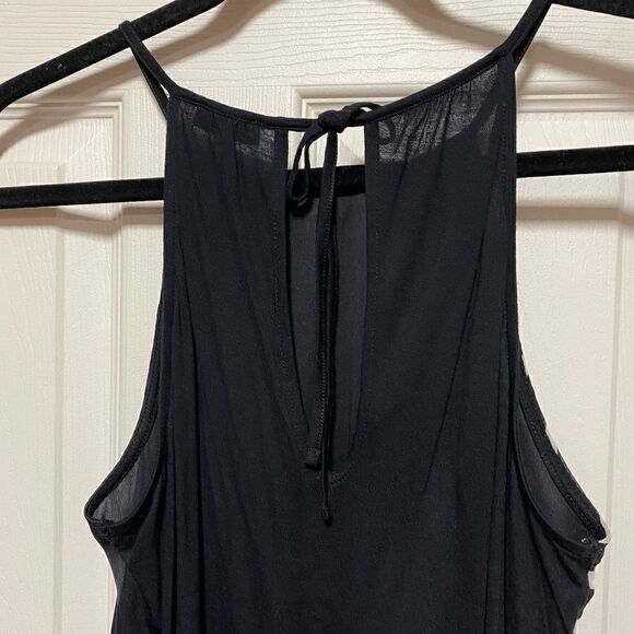 Express Womens Pullover Cami Top Black Color block Stripes Sz S NWT - Picture 2 of 7